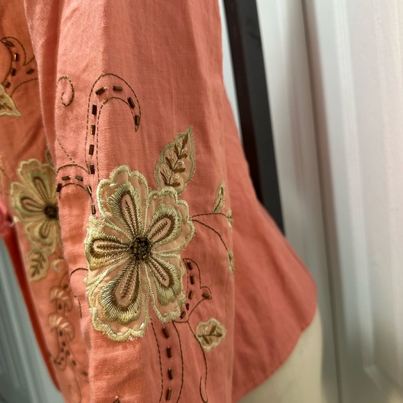  coral jacket with embroidery - Picture 6 of 8